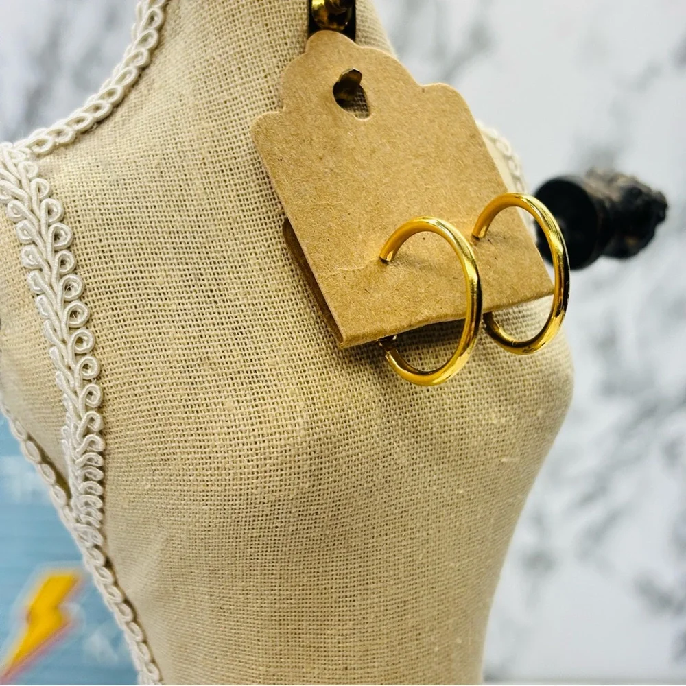 Monet Shiny Gold Hoop Earrings